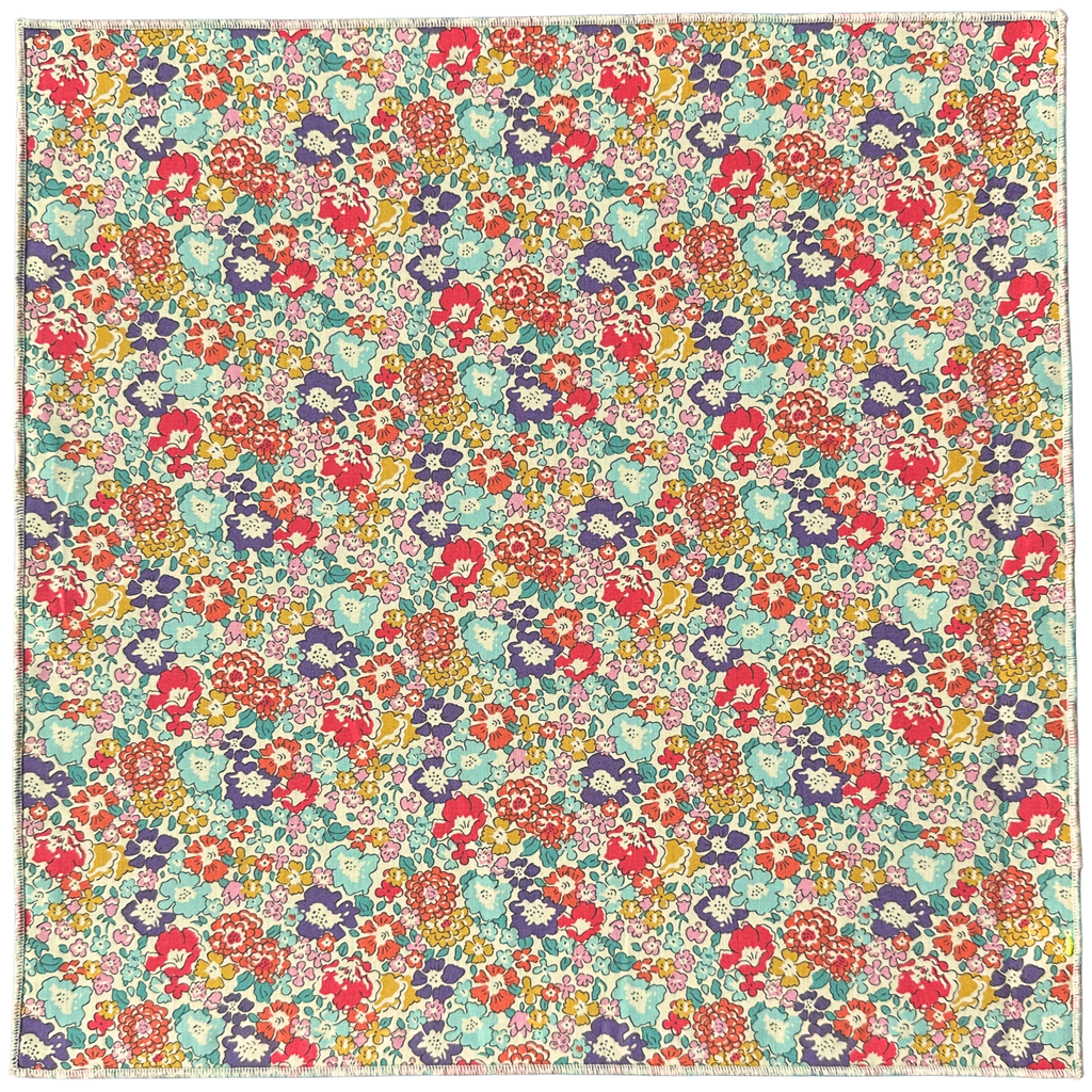 Flours Floral Multicoloured Pocket Square Made in Canada 
