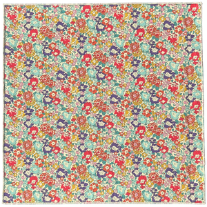 Flours Floral Multicoloured Pocket Square Made in Canada 