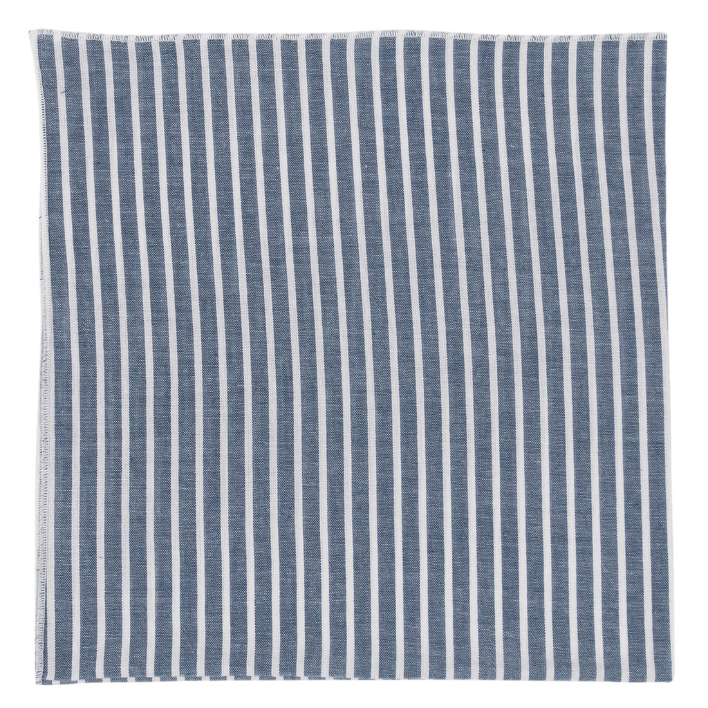 Blue and White Striped Bandana made in Canada