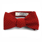 Ewan Red Houndstooth Bow Tie