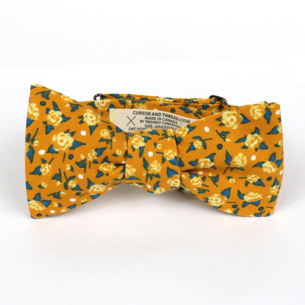 Maigold Yellow Rose Bow Tie Made in Canada