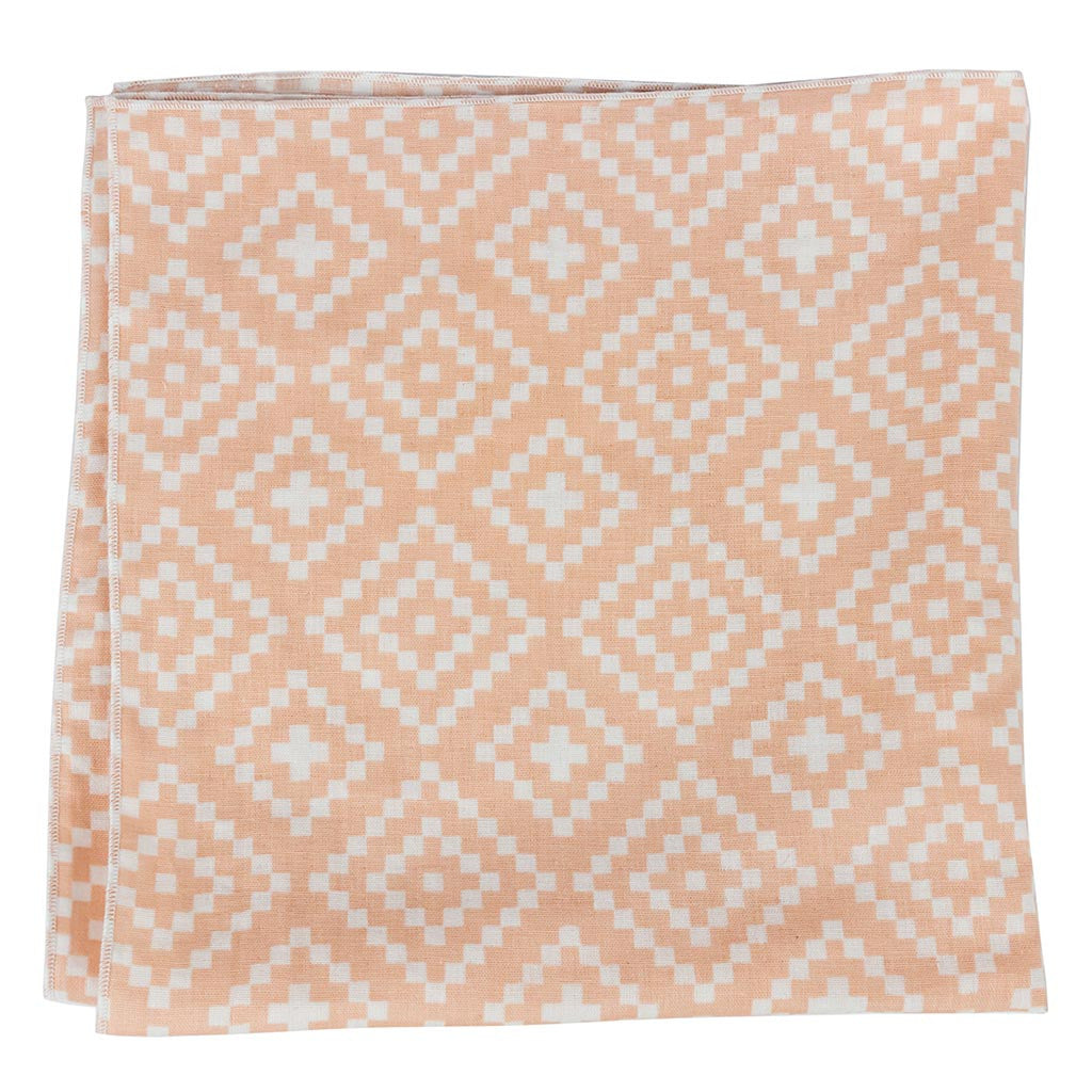 pixel pink cotton taupe bandana