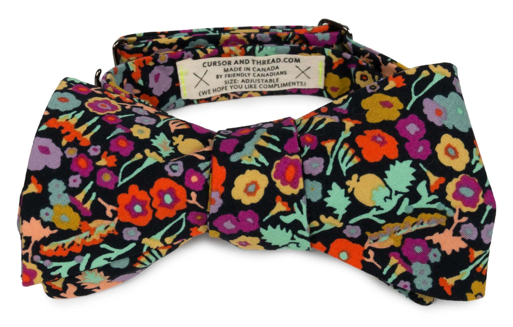 Dark Floral Bow Ties