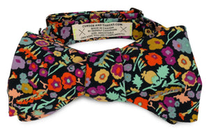 Dark Floral Bow Ties