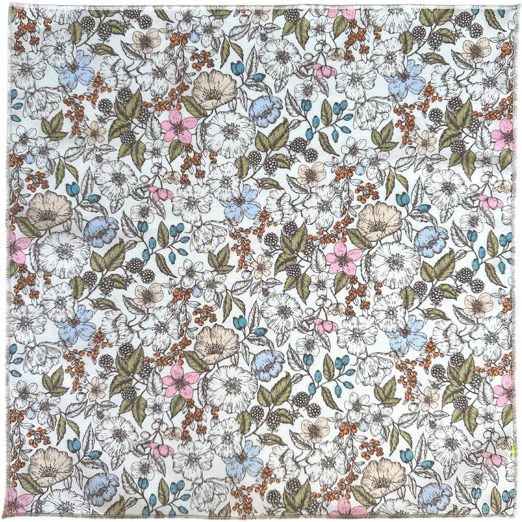 Bramble Liberty Cotton Pocket Square by Cursor And Thread