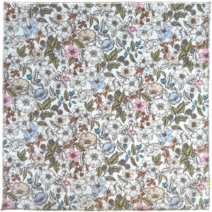 Bramble Floral Liberty Cotton 12 x 12 Pocket Square Made in