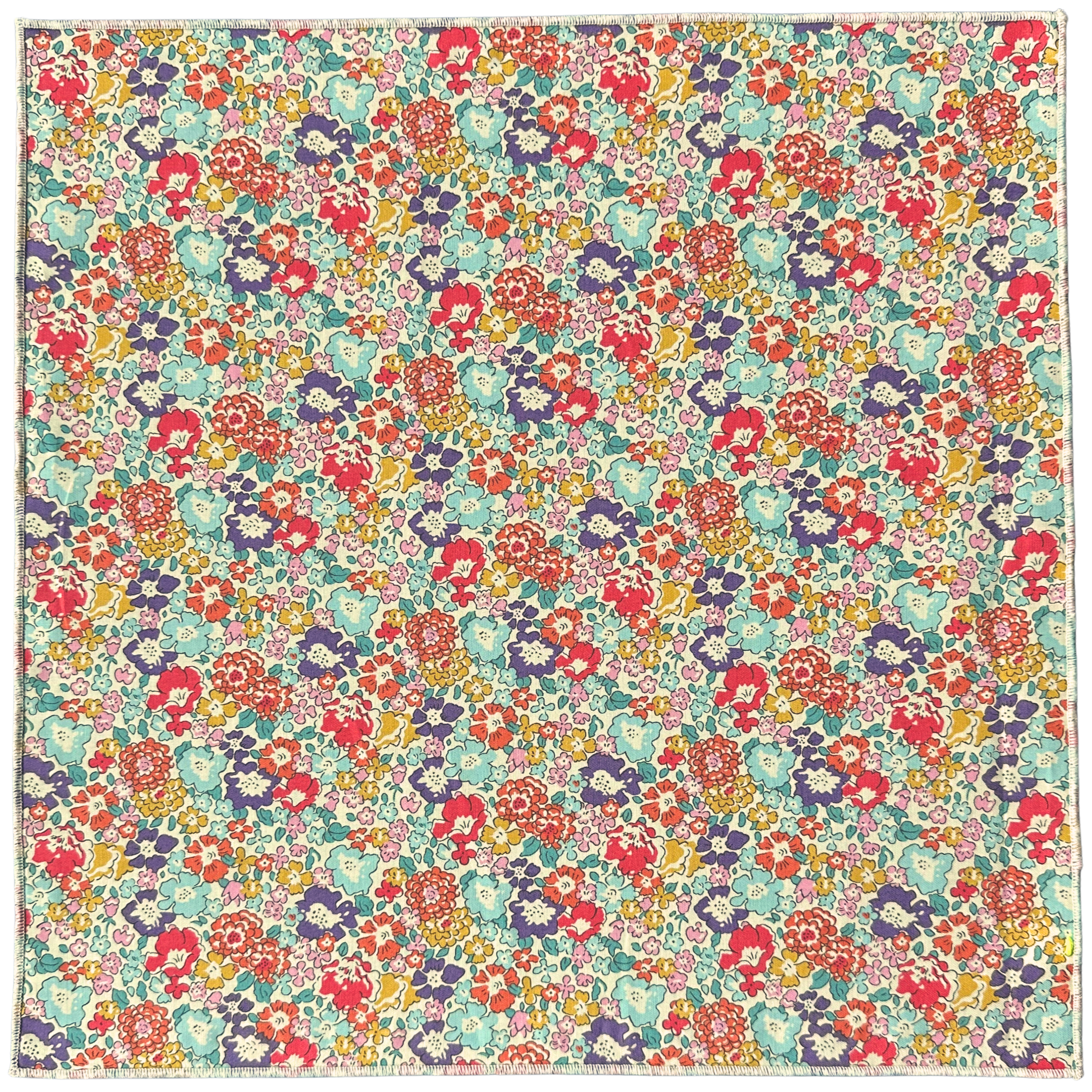 Flours Floral Multicoloured Pocket Square Made in Canada 