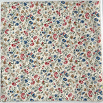 Cream Floral Cotton Pocket Square Made in Canada