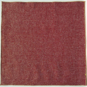 Shimmer Ruby Red Woven Cotton Pocket Square