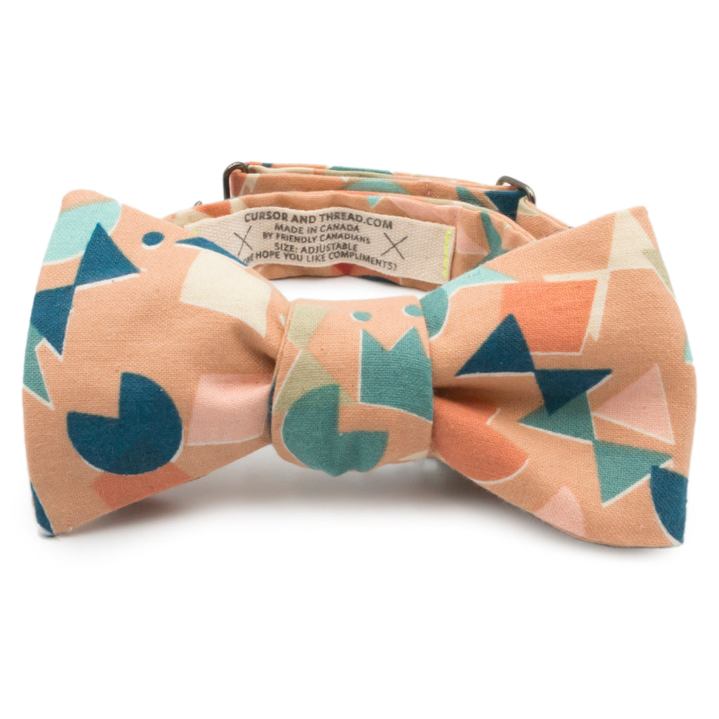 Abstract Shapes Japanese Cotton Bow Tie Made in Canada by Cursor & Thread
