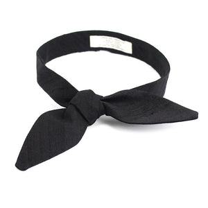 Nihilist Black Silk French Knot Bow Tie
