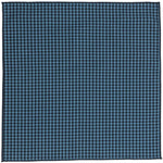 Charlie Blue Gingham Cotton Pocket Square Made in Canada