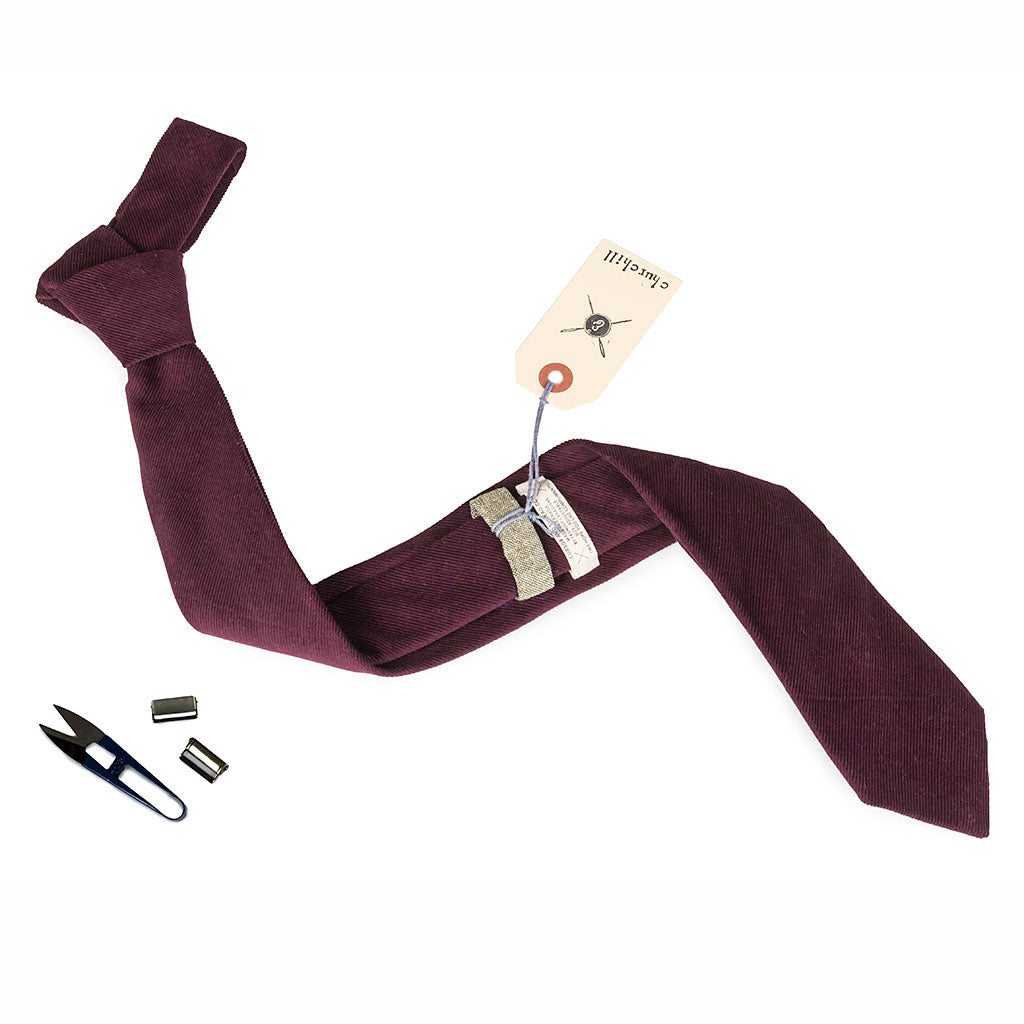 corduroy maroon necktie made in canada