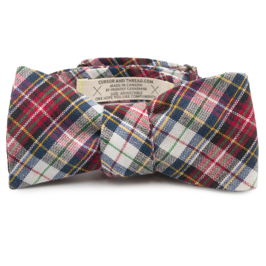 Duke Woven Cotton Plaid Bow Tie Made in Canada by Cursor & Thread