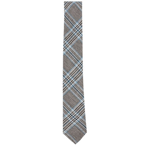 Georgio Black and Blue Woven Plaid Necktie Made in Canada