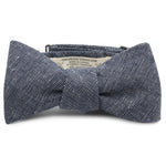 Hatch Navy Cotton Linen Bow Tie Made in Canada by Cursor & Thread