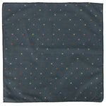 Grey Pixel Floral Pocket Square
