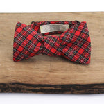 Red Plaid Bow Tie