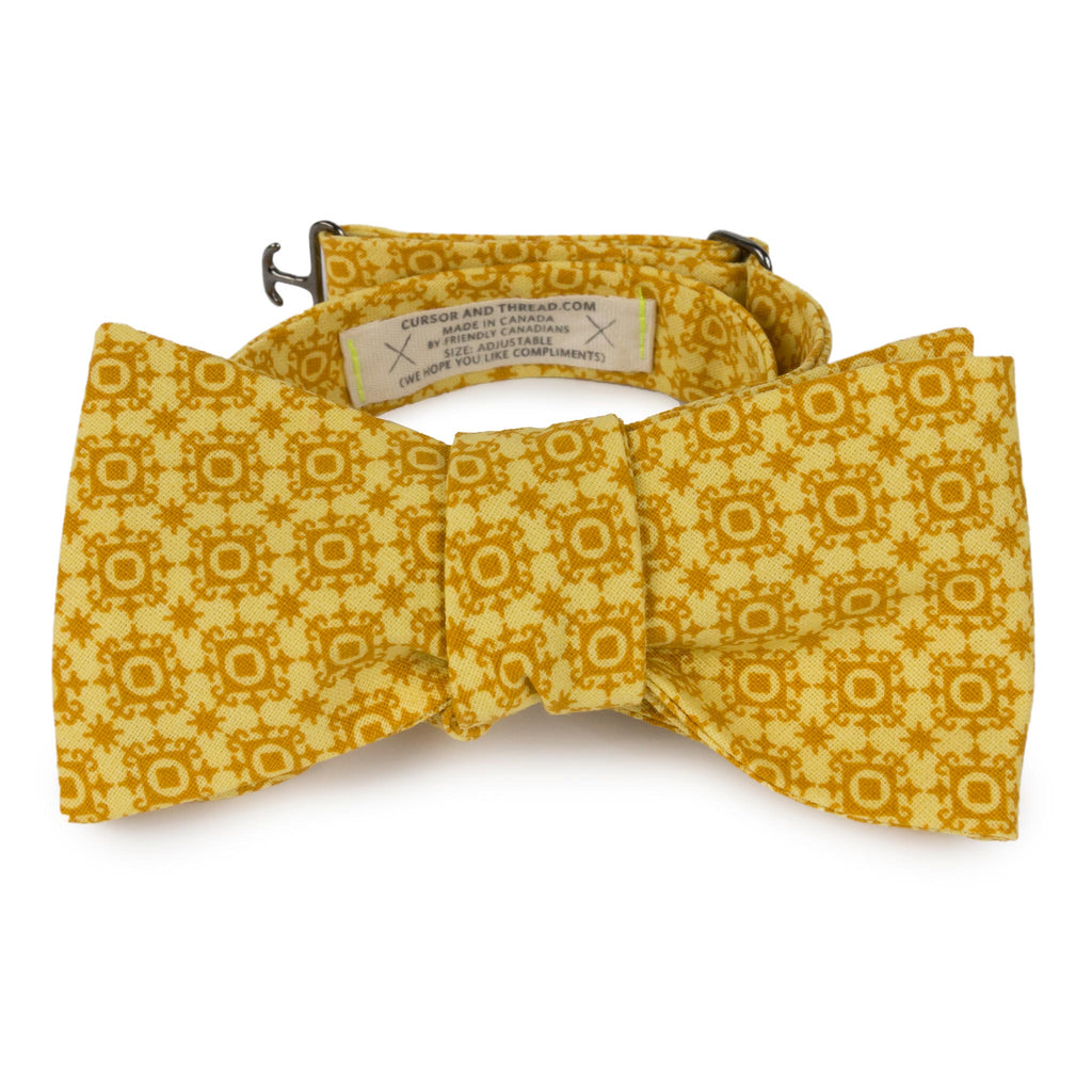 Gold Mosaic Bow Tie Made in Canada