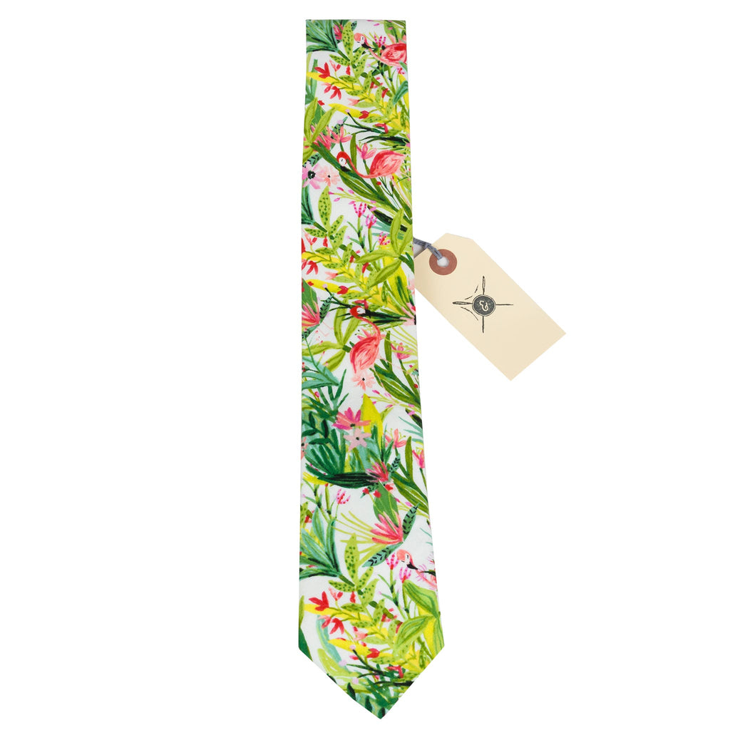 Flamingo Ernest Hemingway Necktie Made in Canada