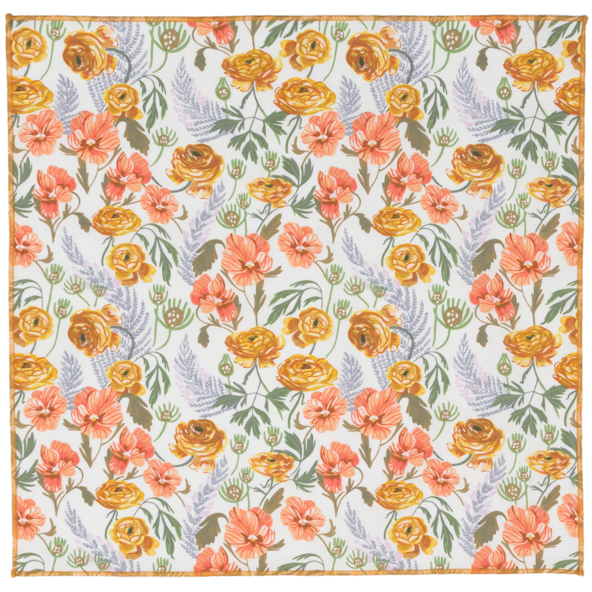 Ollie Rose Floral Cotton Pocket Square Made in Canada
