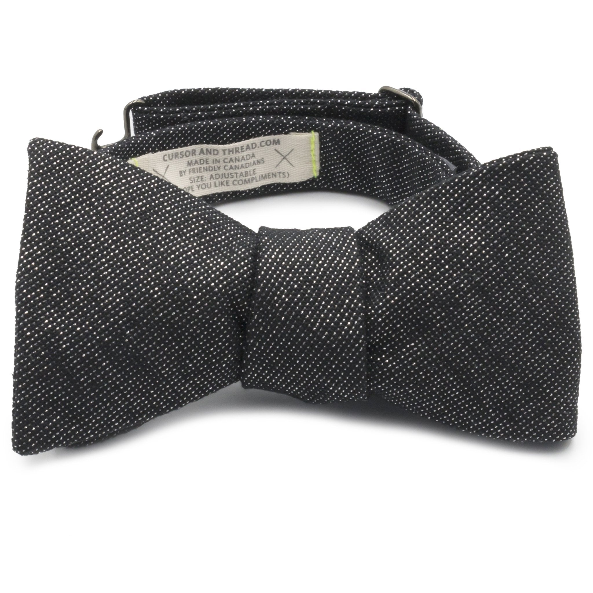 Metallic Cotton Linen Bow Tie Made in Canada