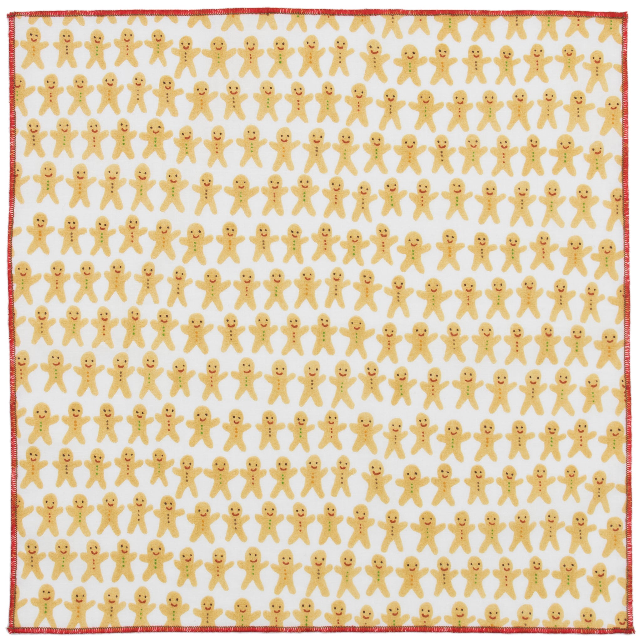 Festive Gingerbread People Pocket Square Made in Canada