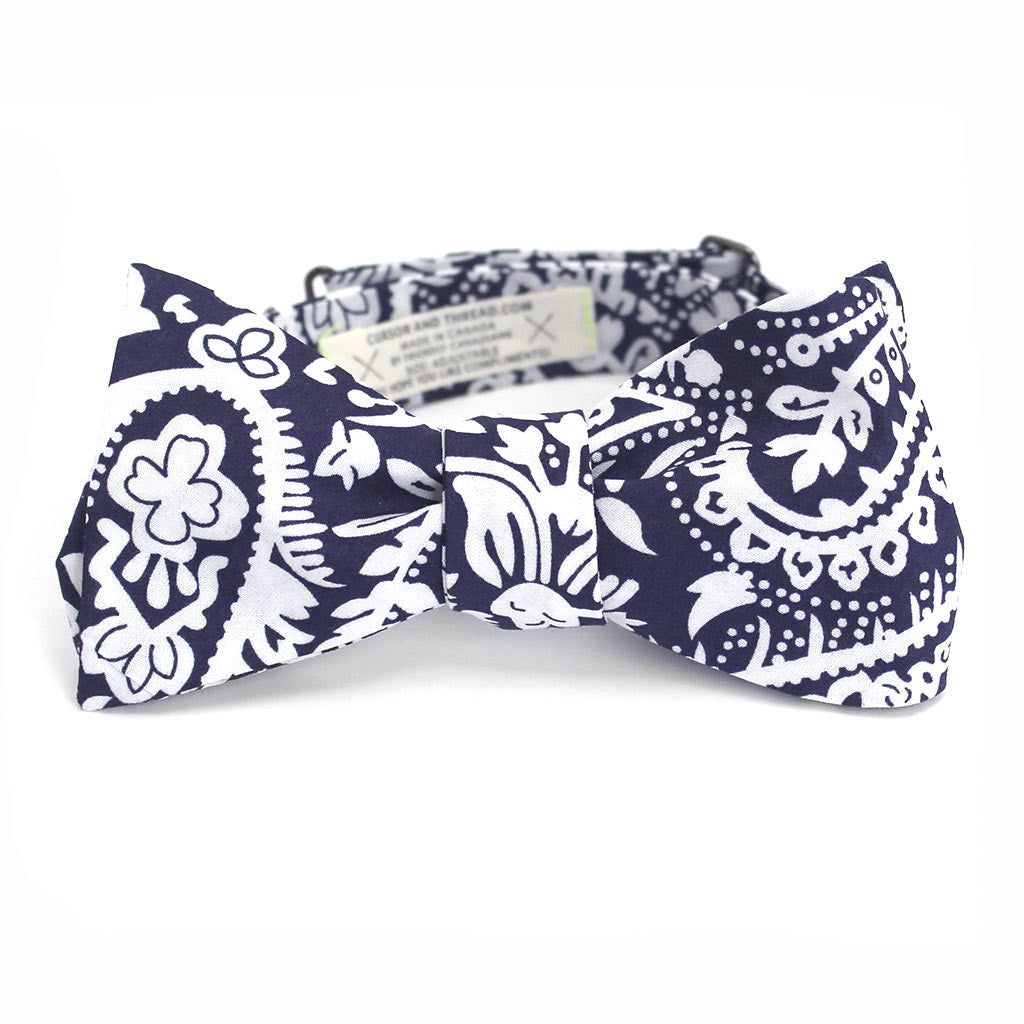 SdR Paisley Blue Bow Tie