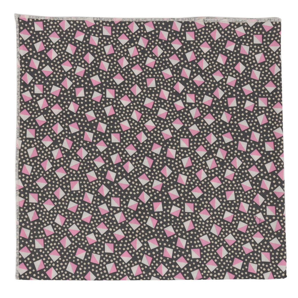 Studs & Dots Cotton Grey and Pink Bandana Made in Canada