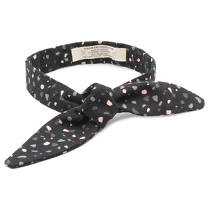 Terrazzo Black Cotton French Knot Bow Tie Made in Canada
