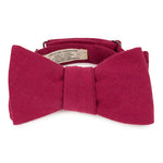best red linen bow tie
