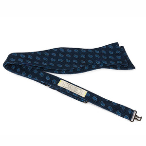 blue paisley bow tie made in Canada