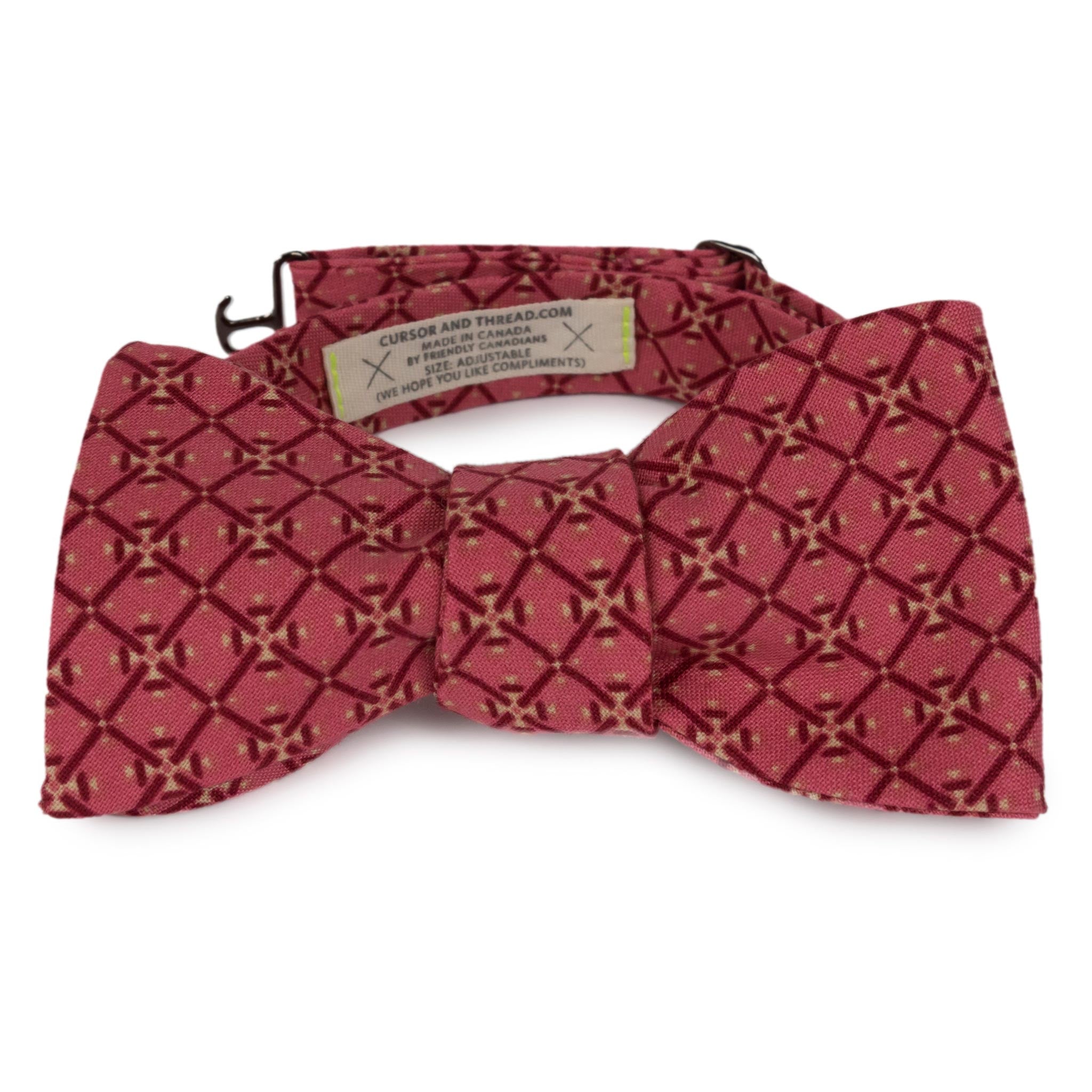 c. 1870 French Cotton Bow Tie Made in Canada by Cursor & Thread
