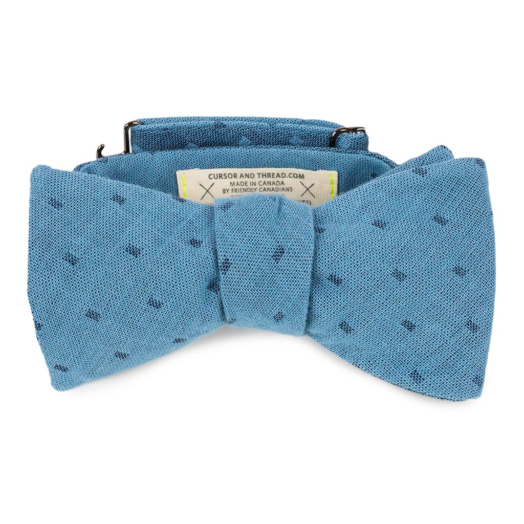 blue reversible bow tie