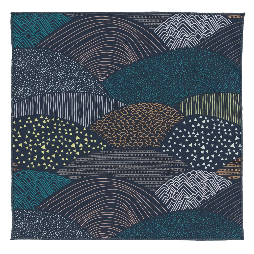 Cascadia patterned pocket square made in Canada