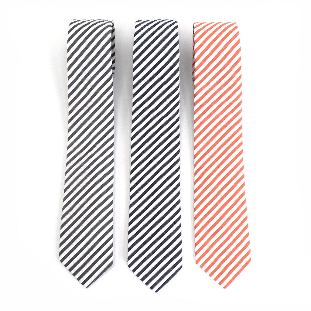 Deckhand Stripe Seersucker Necktie
