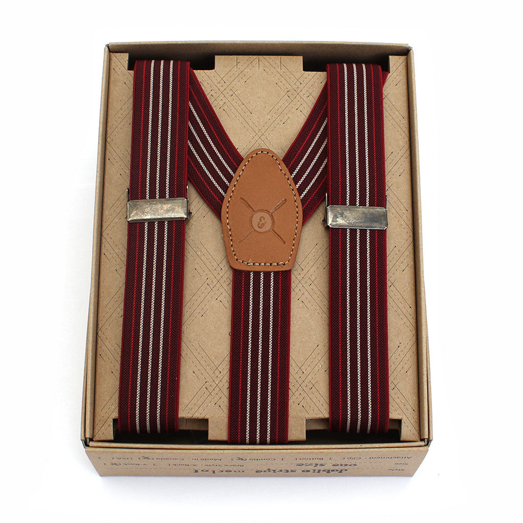 Merlot Burgundy Suspenders Made in Canada