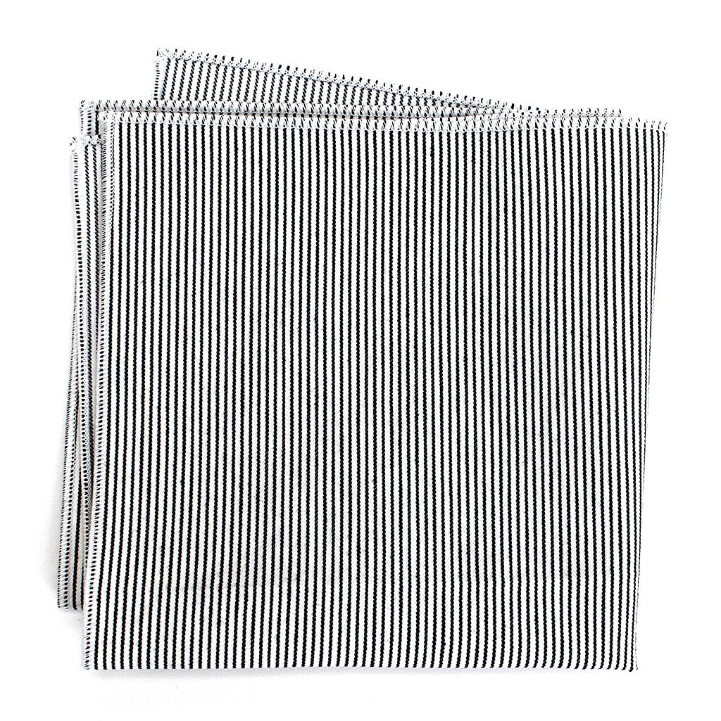Engineer Striped Cotton Pocket Square