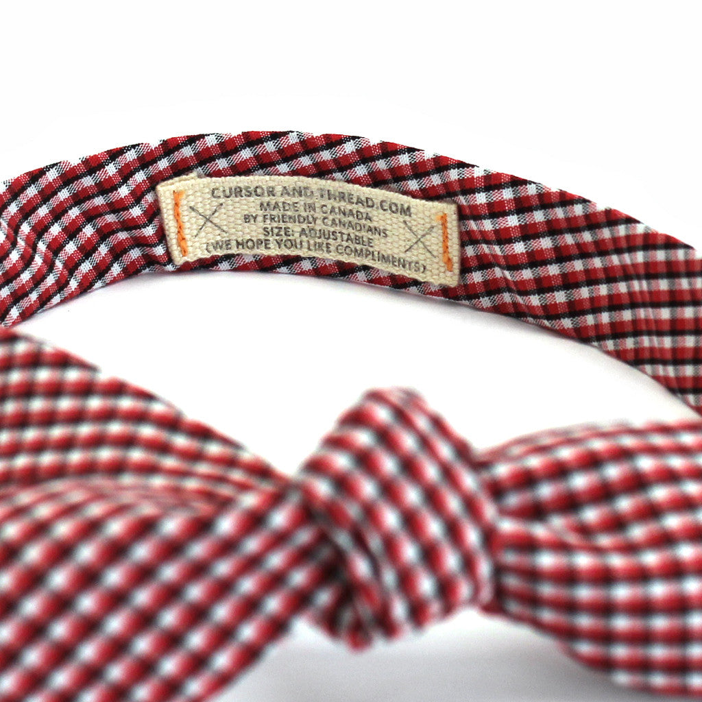 Glowing Hearts French Knot Bow Tie