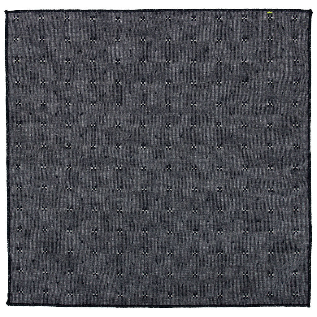 Grey woven pocket square