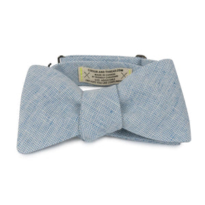 Blue Linen Bow Tie Made in Canada