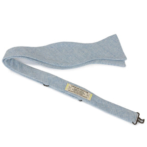 Blue Linen Bow Tie Made in Canada