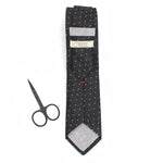 Chambray black polka dot necktie