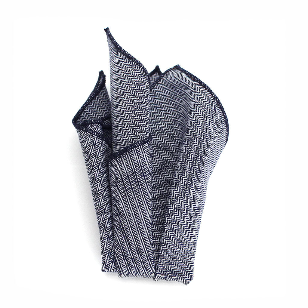 Harrison Herringbone Pocket Square
