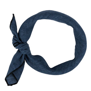 Indigo Linen Bandana