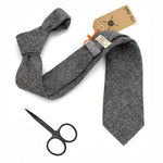 Black Linen Necktie