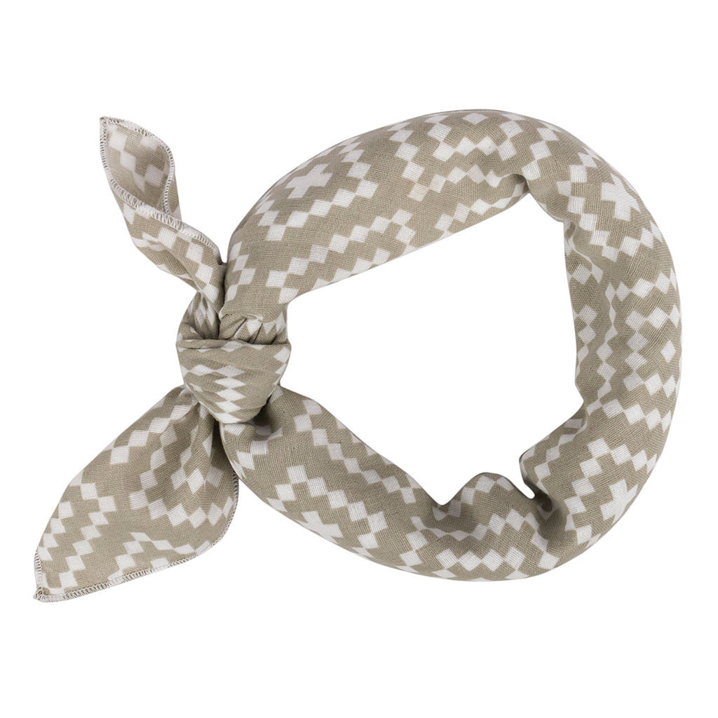 pixel mosaic cotton taupe bandana