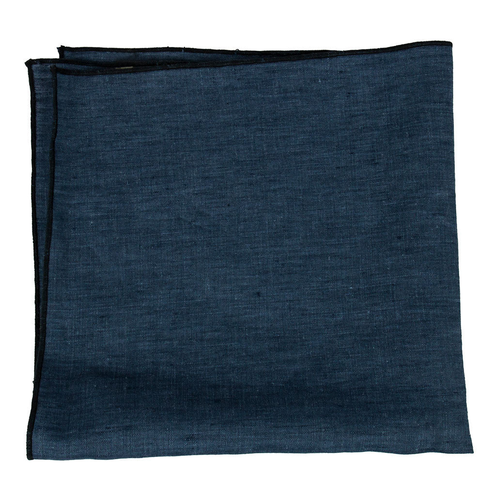 Indigo Linen Bandana