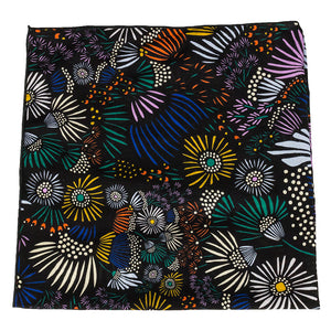 black floral cotton bandana made in canada