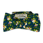 Green Floral Bow Tie